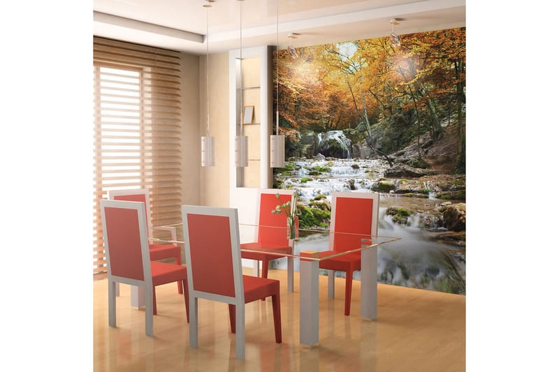 Fototapet Autumn Waterfall 250x193 - Artgeist sp. z o. o. - Innredning - Veggdekorasjon - Tapeter - Fototapeter