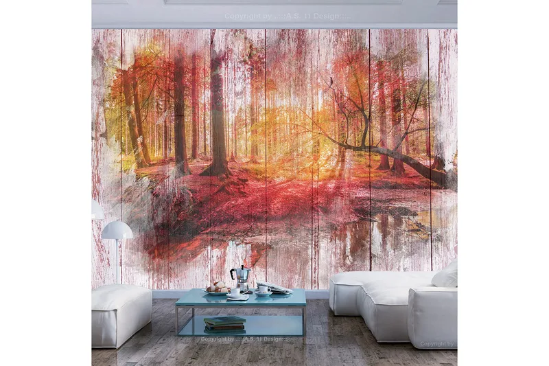 Fototapet Autumnal Forest 300x210, Finnes i flere størrelser