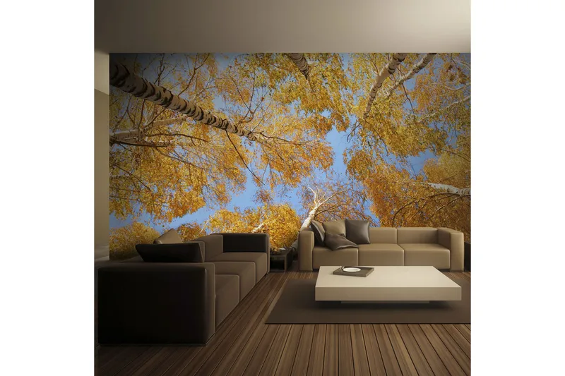 Fototapet Autumnal Tree Tops 200x154 - Artgeist sp. z o. o. - Innredning - Veggdekorasjon - Tapeter - Fototapeter