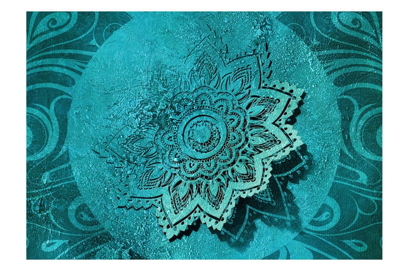 Fototapet Azure Flower 350x245 - Artgeist sp. z o. o. - Innredning - Veggdekorasjon - Tapeter - Fototapeter