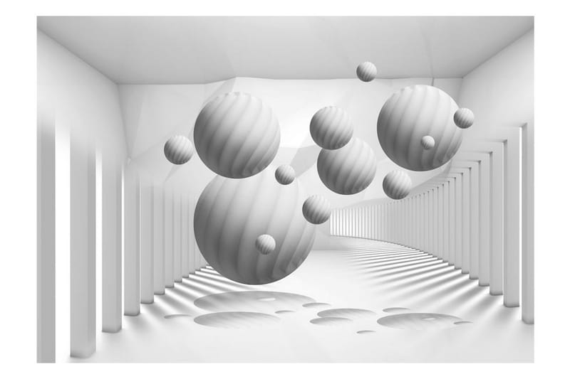 Fototapet Balls In White 250x175 - Artgeist sp. z o. o. - Innredning - Veggdekorasjon - Tapeter - Fototapeter