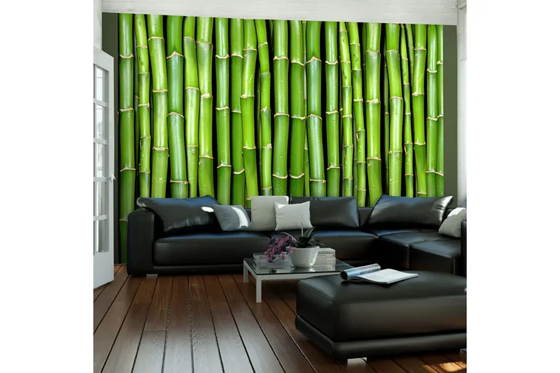 Fototapet Bamboo Wall 250x193 - Artgeist sp. z o. o. - Innredning - Veggdekorasjon - Tapeter - Fototapeter