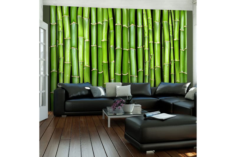 Fototapet Bamboo Wall 400x309 - Artgeist sp. z o. o. - Innredning - Veggdekorasjon - Tapeter - Fototapeter
