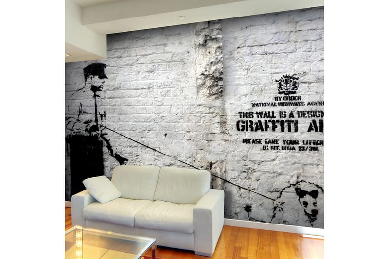 Fototapet Banksy Graffiti Area 300x210 - Artgeist sp. z o. o. - Innredning - Veggdekorasjon - Tapeter - Fototapeter