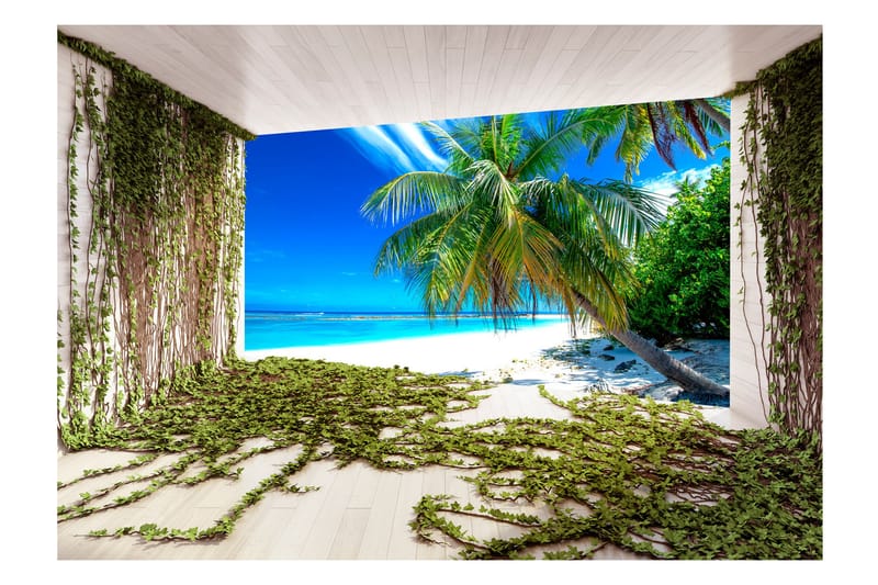 Fototapet Beach And Ivy 200x140 - Innredning - Veggdekorasjon - Tapeter - Fototapeter