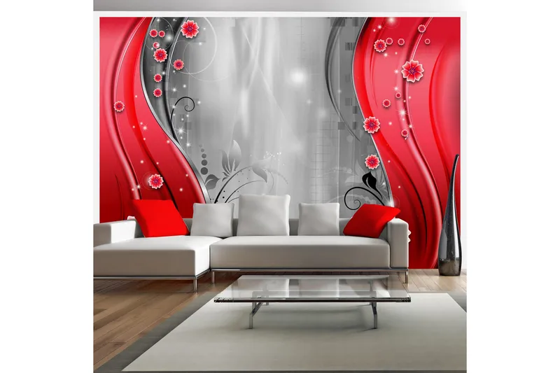 Fototapet Behind The Curtain Of Red 100x70, Artgeist sp. z o. o.