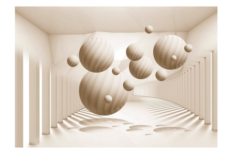 Fototapet Beige Balls 100x70 - Artgeist sp. z o. o. - Innredning - Veggdekorasjon - Tapeter - Fototapeter