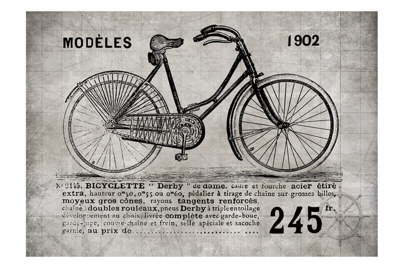Fototapet Bicycle Vintage 300x210 - Finnes i flere størrelser - Innredning - Veggdekorasjon - Tapeter - Fototapeter