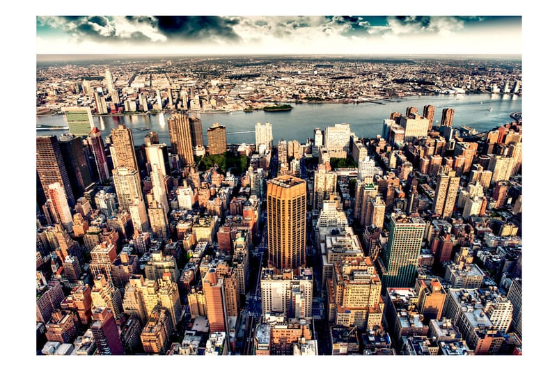 Fototapet Bird's Eye View Of New York 200x140 - Artgeist sp. z o. o. - Innredning - Veggdekorasjon - Tapeter - Fototapeter
