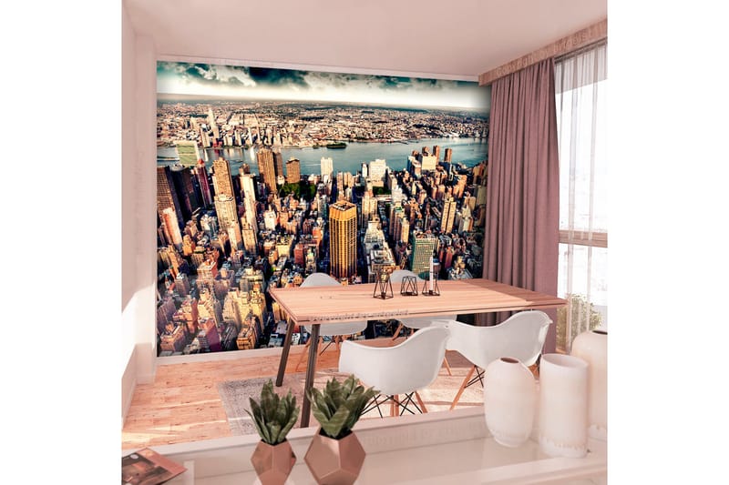 Fototapet Bird's Eye View Of New York 200x140 - Artgeist sp. z o. o. - Innredning - Veggdekorasjon - Tapeter - Fototapeter