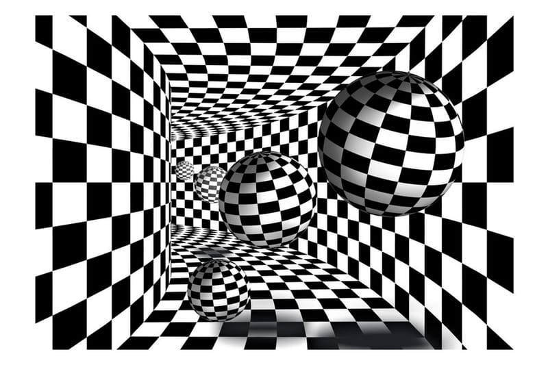 Fototapet Black & White Corridor 100x70 - Artgeist sp. z o. o. - Innredning - Veggdekorasjon - Tapeter - Fototapeter