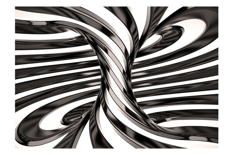 Fototapet Black And White Swirl 100x70 - Artgeist sp. z o. o. - Innredning - Veggdekorasjon - Tapeter - Fototapeter