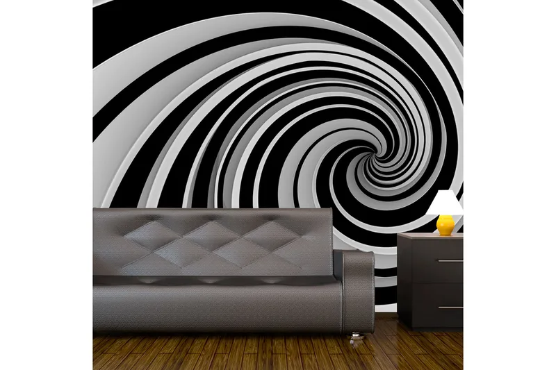 Fototapet Black And White Swirl 350x270, Artgeist sp. z o. o.