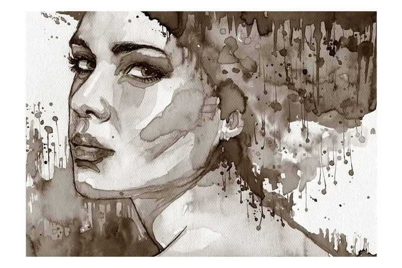 Fototapet Black Lady 100x70 - Artgeist sp. z o. o. - Innredning - Veggdekorasjon - Tapeter - Fototapeter