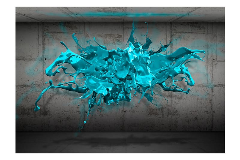 Fototapet Blue Ink Blot 200x140 - Artgeist sp. z o. o. - Innredning - Veggdekorasjon - Tapeter - Fototapeter