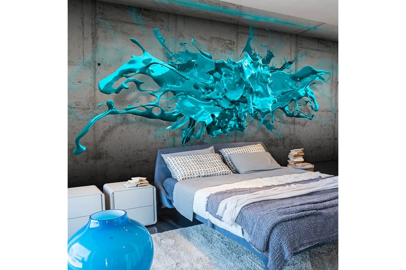 Fototapet Blue Ink Blot 200x140 - Artgeist sp. z o. o. - Innredning - Veggdekorasjon - Tapeter - Fototapeter