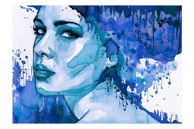 Fototapet Blue Lady 100x70 - Artgeist sp. z o. o. - Innredning - Veggdekorasjon - Tapeter - Fototapeter