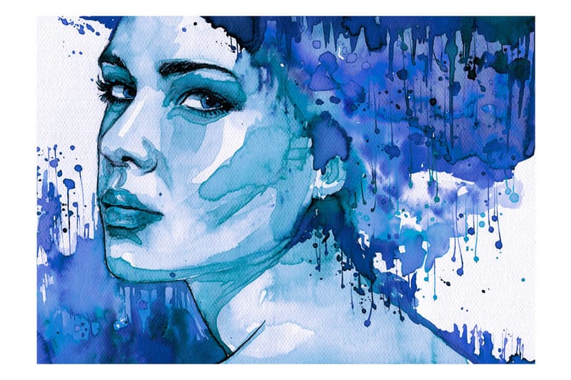 Fototapet Blue Lady 250x175 - Artgeist sp. z o. o. - Innredning - Veggdekorasjon - Tapeter - Fototapeter