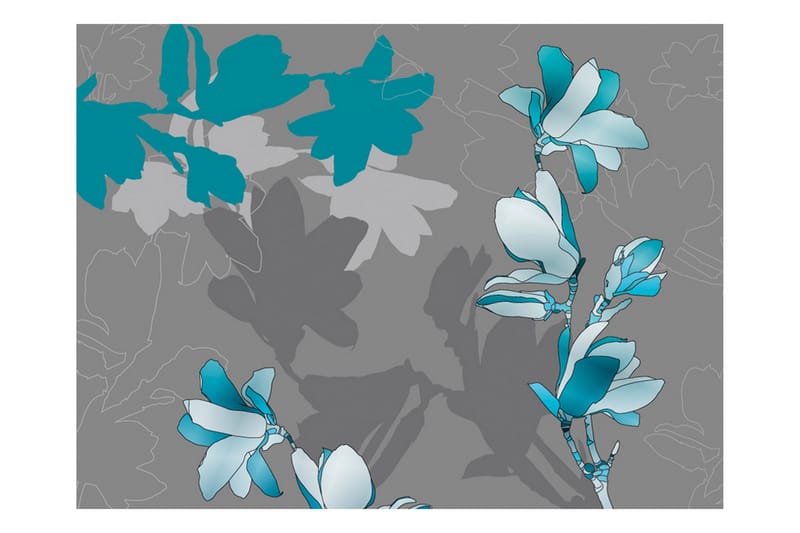 Fototapet Blue Magnolio 250x193 - Artgeist sp. z o. o. - Innredning - Veggdekorasjon - Tapeter - Fototapeter