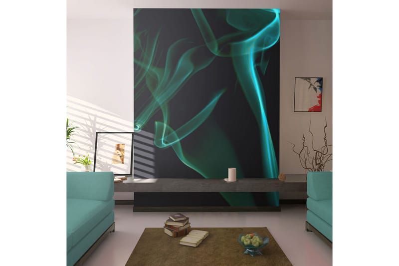 Fototapet Blue Smoke Waves 250x193 - Artgeist sp. z o. o. - Innredning - Veggdekorasjon - Tapeter - Fototapeter