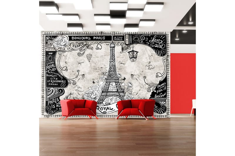 Fototapet Bonjour Paris 350x245 - Artgeist sp. z o. o. - Innredning - Veggdekorasjon - Tapeter - Fototapeter