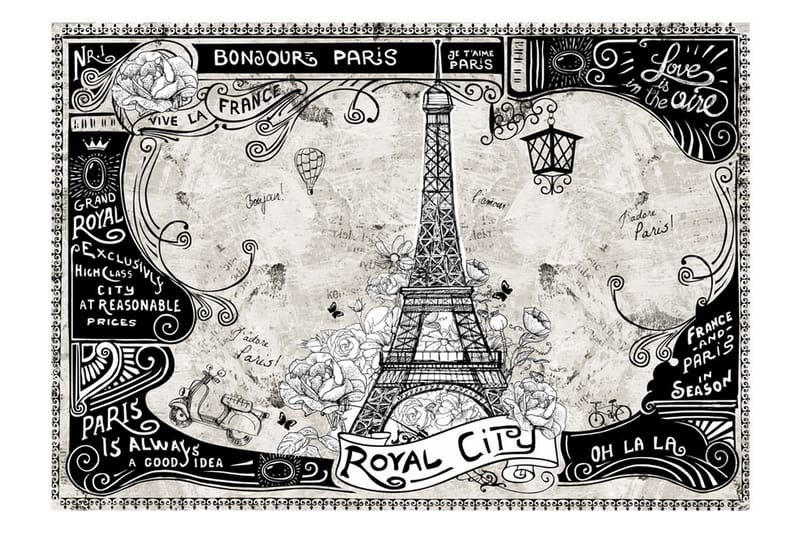 Fototapet Bonjour Paris 350x245 - Artgeist sp. z o. o. - Innredning - Veggdekorasjon - Tapeter - Fototapeter