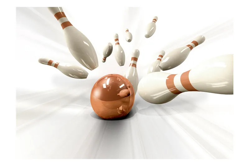 Fototapet Bowling 200x140 - Finnes i flere størrelser - Innredning - Veggdekorasjon - Tapeter - Fototapeter