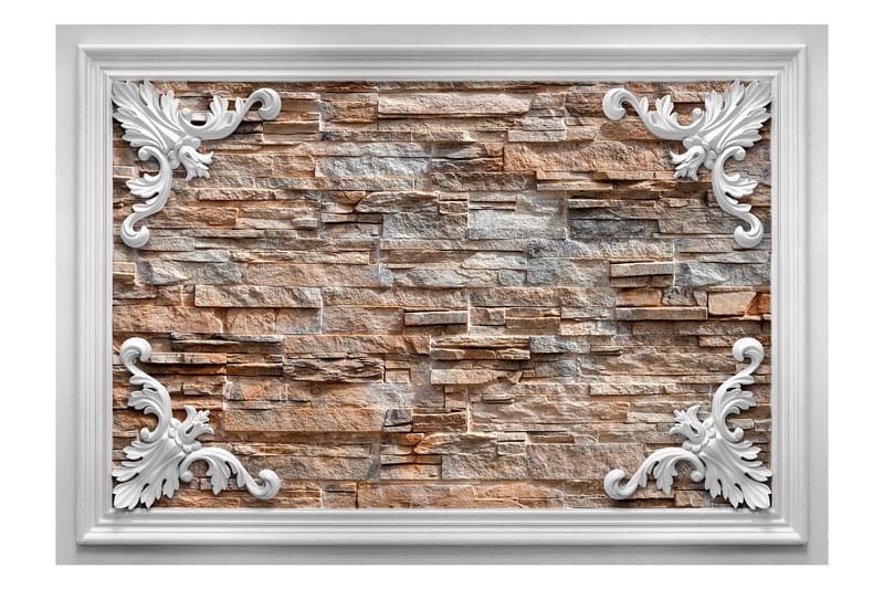 Fototapet Brick In The Frame Brown 400x280, Artgeist sp. z o. o.