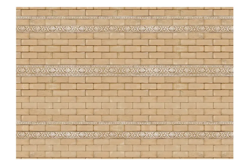 Fototapet Brick With Ornaments  200x140 - Artgeist sp. z o. o. - Innredning - Veggdekorasjon - Tapeter - Fototapeter