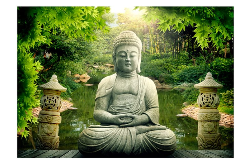 Fototapet Buddha's Garden  150x105 - Artgeist sp. z o. o. - Innredning - Veggdekorasjon - Tapeter - Fototapeter