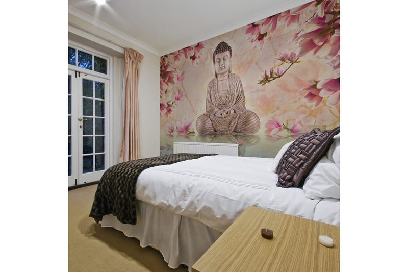 Fototapet Buddha And Magnolia 300x231 - Artgeist sp. z o. o. - Innredning - Veggdekorasjon - Tapeter - Fototapeter
