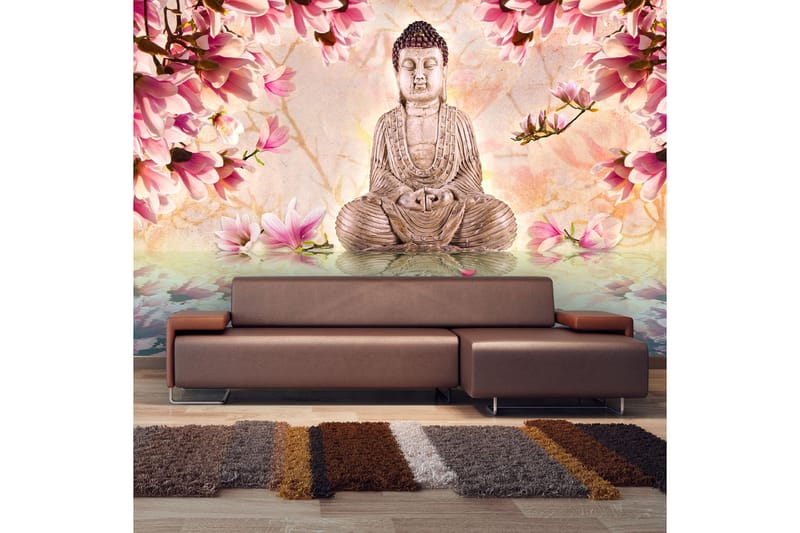 Fototapet Buddha And Magnolia 450x270 - Artgeist sp. z o. o. - Fototapeter