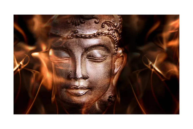 Fototapet Buddha Fire Of Meditation 450x270 - Artgeist sp. z o. o. - Innredning - Veggdekorasjon - Tapeter - Fototapeter