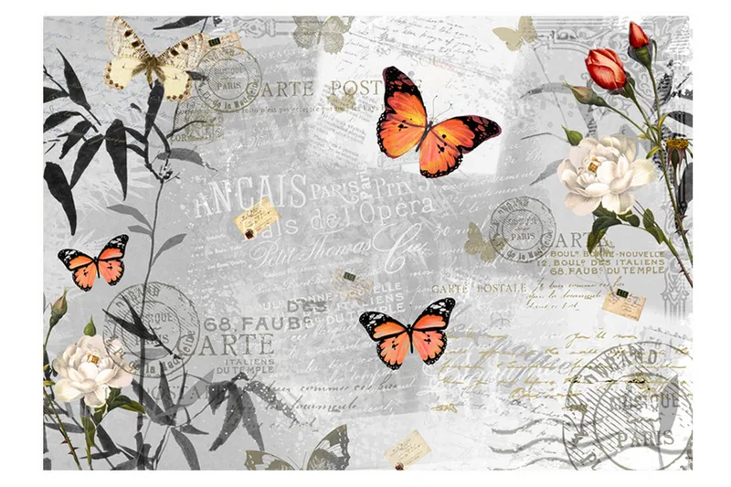 Fototapet Butterflies Song 250x175 - Artgeist sp. z o. o. - Innredning - Veggdekorasjon - Tapeter - Fototapeter