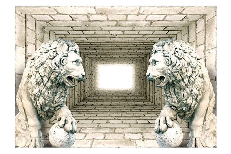 Fototapet Chamber Of Lions 100x70 - Artgeist sp. z o. o. - Innredning - Veggdekorasjon - Tapeter - Fototapeter