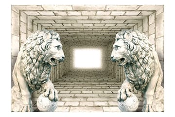 Fototapet Chamber Of Lions 200x140 - Artgeist sp. z o. o. - Innredning - Veggdekorasjon - Tapeter - Fototapeter