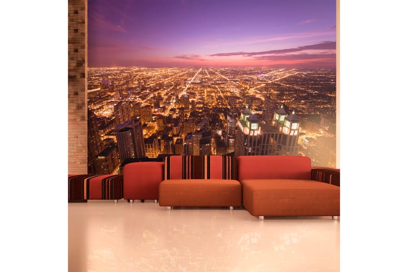 Fototapet Chicago By Night 350x270 - Artgeist sp. z o. o. - Innredning - Veggdekorasjon - Tapeter - Fototapeter