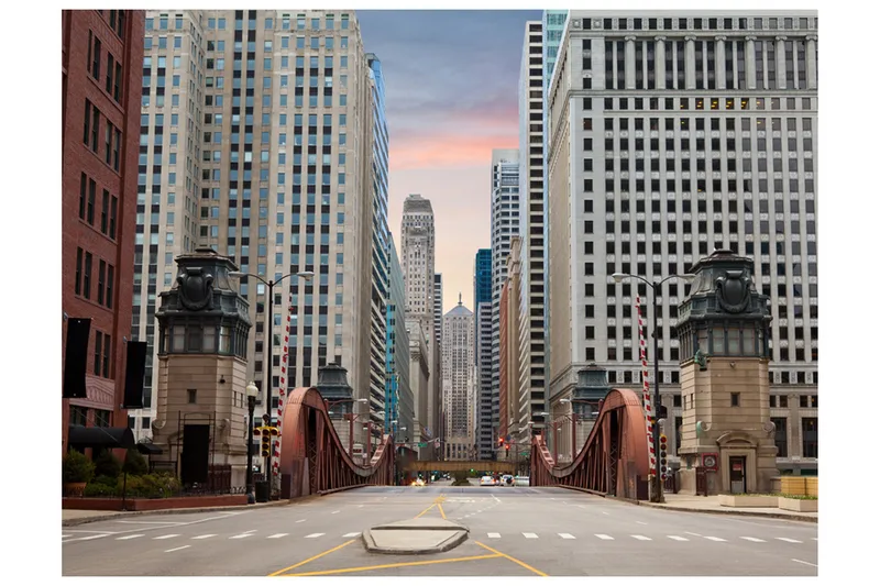 Fototapet Chicago Street 300x231, Artgeist sp. z o. o.