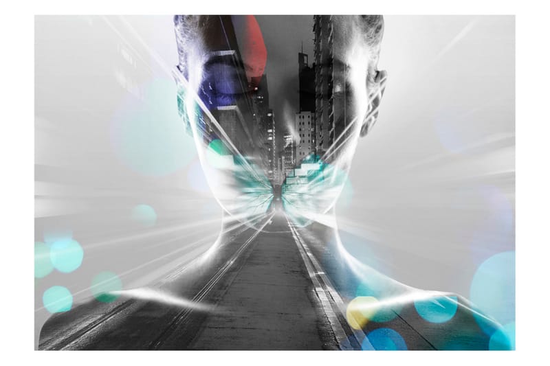 Fototapet City Woman 400x280 - Artgeist sp. z o. o. - Innredning - Veggdekorasjon - Tapeter - Fototapeter