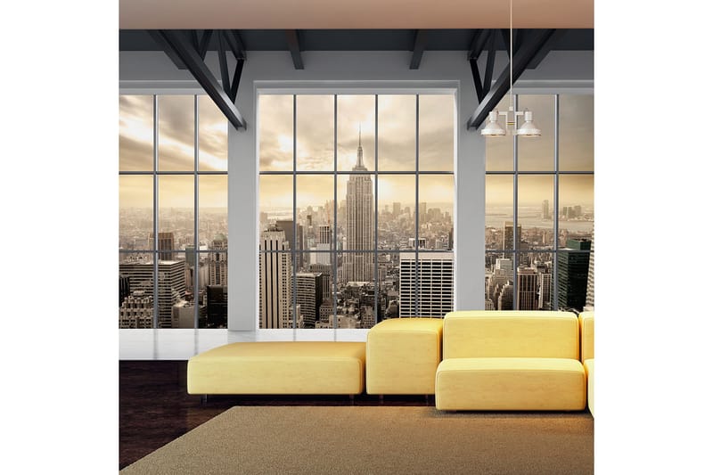 Fototapet Clouds Over New York City 100x70 - Artgeist sp. z o. o. - Innredning - Veggdekorasjon - Tapeter - Fototapeter