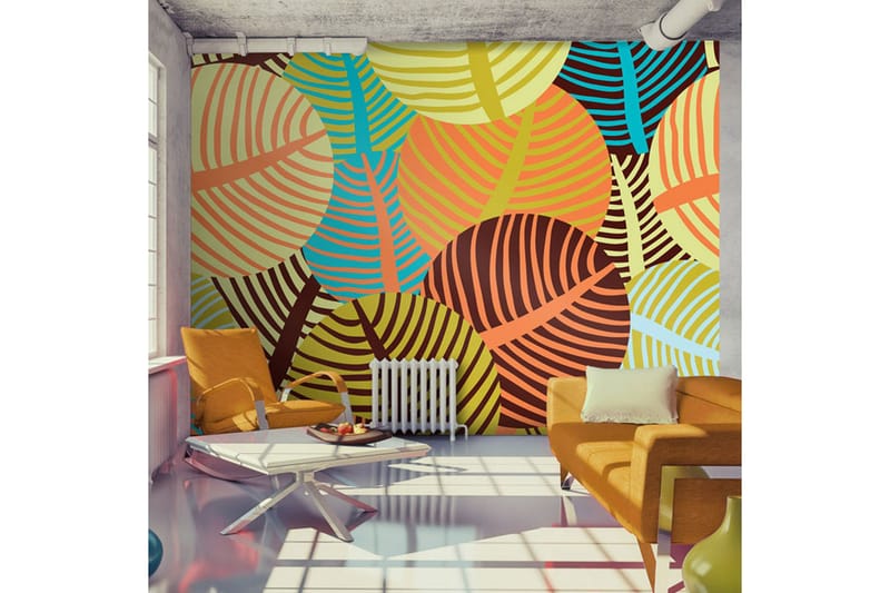 Fototapet Collage Løv 300x231 - Artgeist sp. z o. o. - Innredning - Veggdekorasjon - Tapeter - Fototapeter