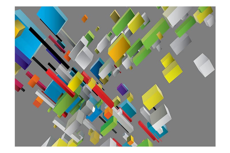 Fototapet Color Puzzle 250x175 - Artgeist sp. z o. o. - Innredning - Veggdekorasjon - Tapeter - Fototapeter