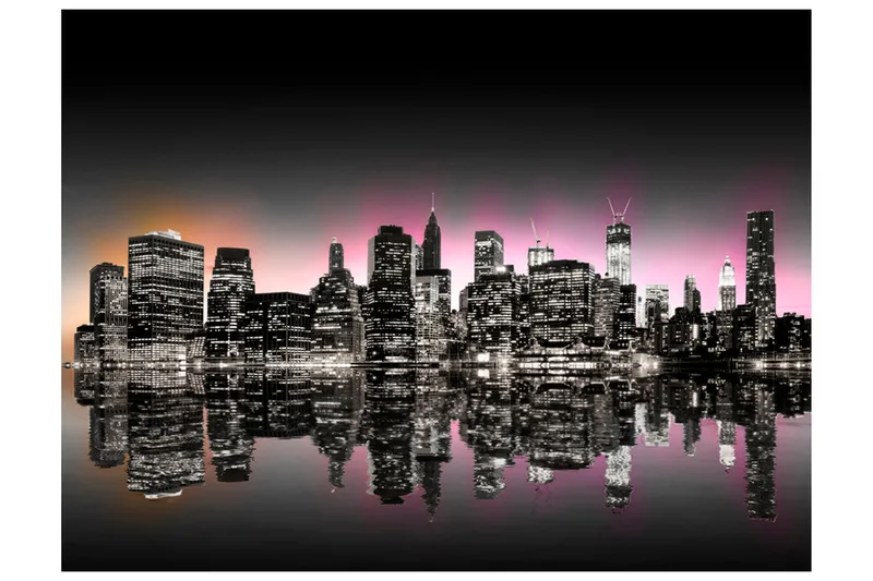Fototapet Colorful Glow Over NYC 350x270, Artgeist sp. z o. o.