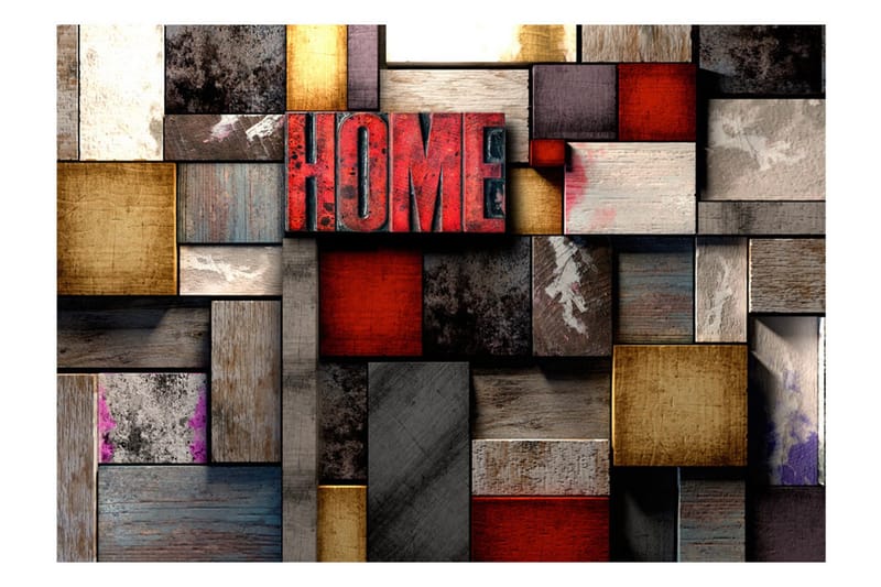 Fototapet Colorful Home 100x70 - Finnes i flere størrelser - Innredning - Veggdekorasjon - Tapeter - Fototapeter