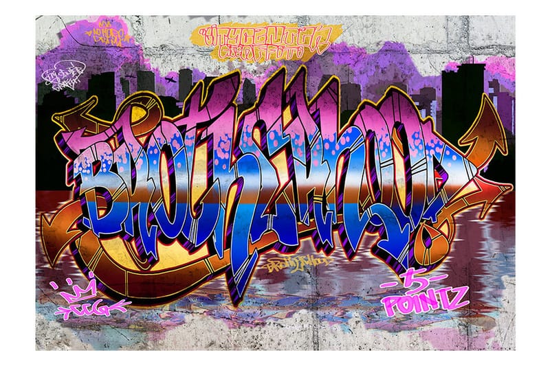 Fototapet Colorful Mural 100x70, Finnes i flere størrelser