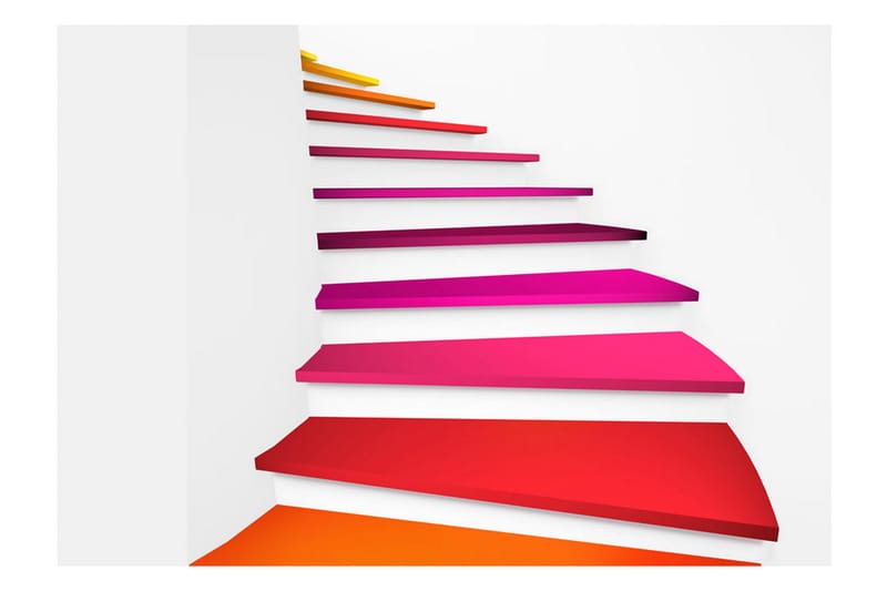 Fototapet Colorful Stairs 350x245 - Artgeist sp. z o. o. - Innredning - Veggdekorasjon - Tapeter - Fototapeter