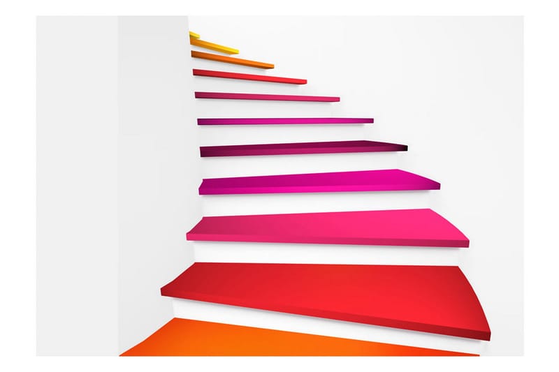 Fototapet Colorful Stairs 350x245 - Artgeist sp. z o. o. - Innredning - Veggdekorasjon - Tapeter - Fototapeter