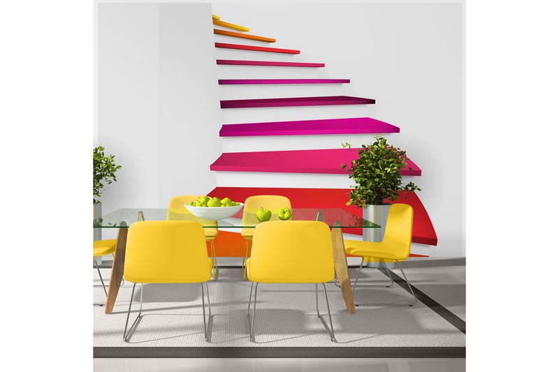 Fototapet Colorful Stairs 350x245 - Artgeist sp. z o. o. - Innredning - Veggdekorasjon - Tapeter - Fototapeter