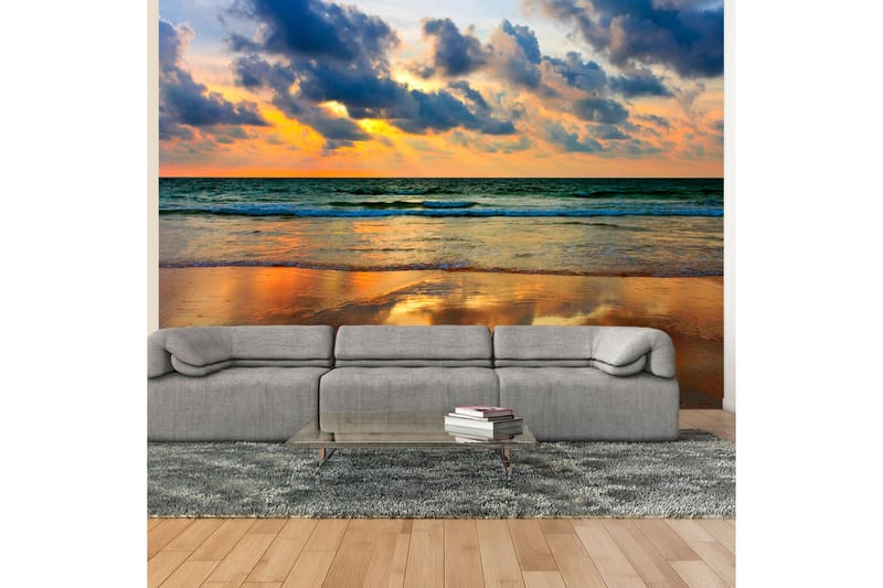 Fototapet Colorful Sunset Over the Sea 250x193 - Artgeist sp. z o. o. - Innredning - Veggdekorasjon - Tapeter - Fototapeter