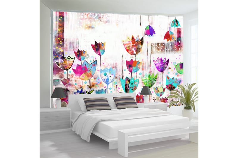 Fototapet Colorful Tulips 300x210 - Artgeist sp. z o. o. - Innredning - Veggdekorasjon - Tapeter - Fototapeter